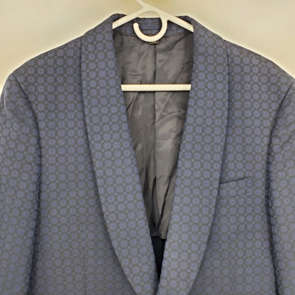 J. Crew Ludlow Navy Blue Black Starburst Ormezzano Italy Men Blazer Suit Jacket - Picture 7 of 10